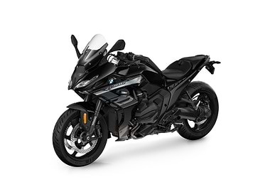 Black BMW Motorcycle on White Background