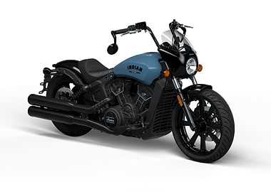 Indian Motorcycle on White Background