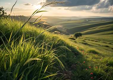Tuscany Landscape at Sunset