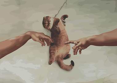 Cat Creation of Adam Parody