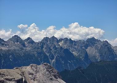Mountain Range Under Blue Sky