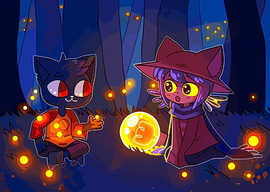 night in the woods in Forest