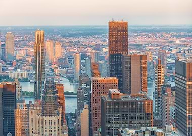 New York City Skyline at Sunset