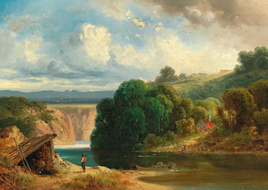 River Landscape Painting