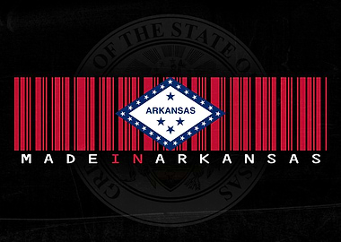 Made in Arkansas Barcode Flag