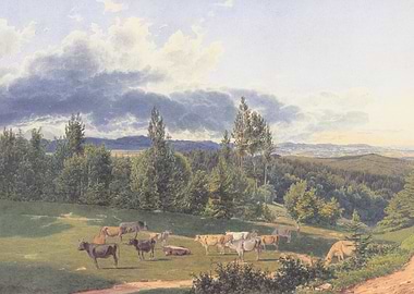 Pastoral Landscape with Cows
