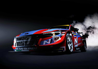 Hyundai Racing Car in Action