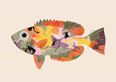 Abstract Fish Illustration