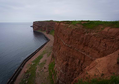 Helgoland Cliffs Landscape with view to the North sea