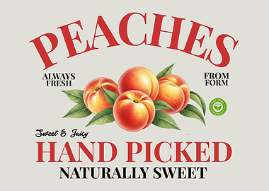 Peaches Fresh Fruit Advertisement