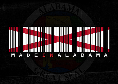Made in Alabama Barcode Flag