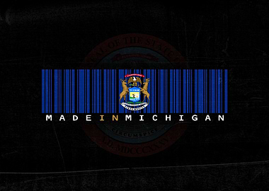 Made in Michigan Barcode Flag