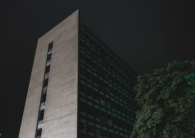 Modern Building at Night