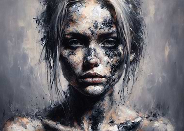 Vulnerable - Abstract Portrait of a Woman