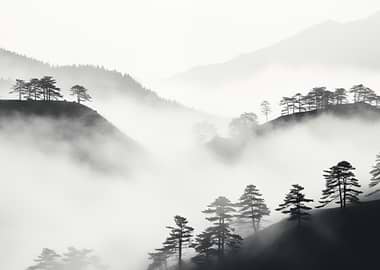 Misty Mountain Landscape