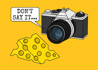 Retro Camera and Cheese, Photographer Funny