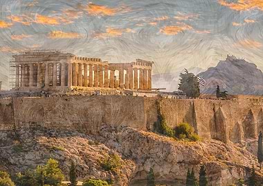 Parthenon at Sunset, Athens, Greece