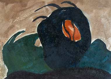 Abstract Painting Sun Through Tree