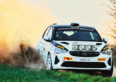 Opel Corsa Rally Car in Action
