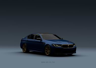 BMW M5 CS F90 Blue and Gold