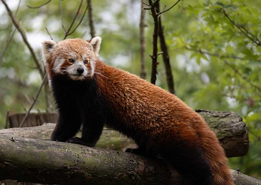Red Panda on a Branch
