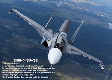 Sukhoi Su-35 Fighter Jet in Flight