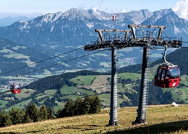 CABLE CAR,KUFSTEIN,KAISER MOUNTAINS,AUSTRIA
