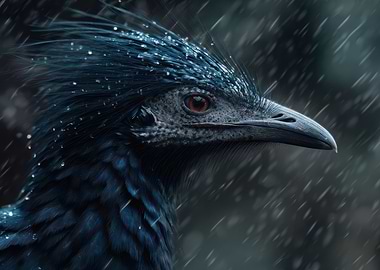 Bird in Rain
