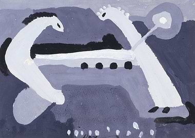 Abstract Painting in Black and White