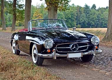 Classic Black Mercedes-Benz Roadster