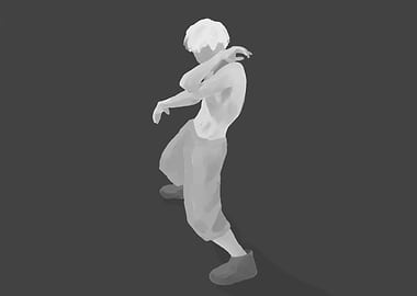 Monochrome Figure in Dynamic Pose - Valuestudy 1