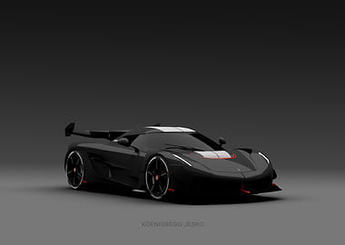 Koenigsegg Jesko Black and White