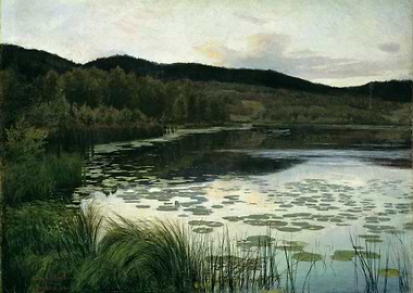 Lake Landscape Painting