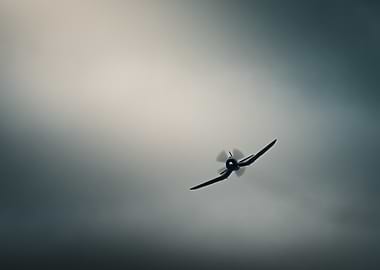 Vintage Airplane in Flight