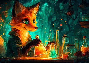 Fox Alchemist in Forest Laboratory