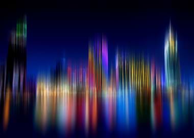 Abstract Cityscape at Night