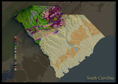 South Carolina Geological Map