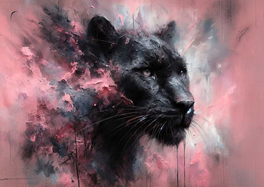 Black Panther with Pink Hues