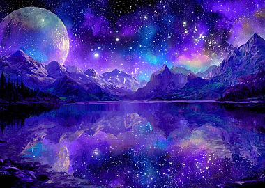 Cosmic Lake Reflection