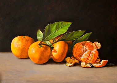 Tangerines Still Life Painting