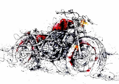 Motorcycle Ink Sketch