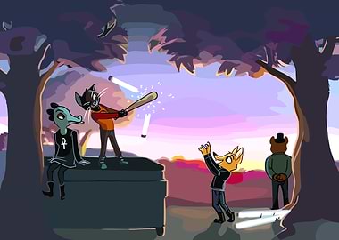 Night in the Woods friends scene