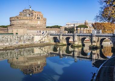 Castel Sant'Angelo and Bridge Reflection