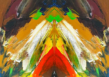 Abstract Colorful Brushstroke Painting