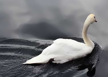 Lonely swan