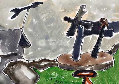 Abstract Watercolor Still Life