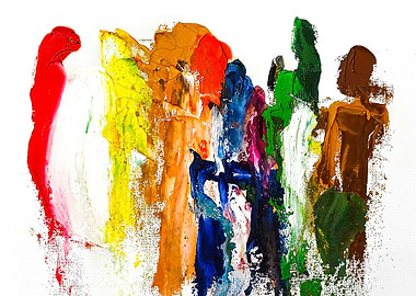 Colorful Abstract Oil Paint Strokes