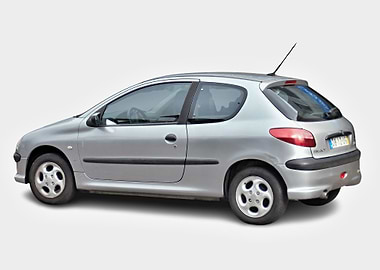 Silver Peugeot 206 Hatchback