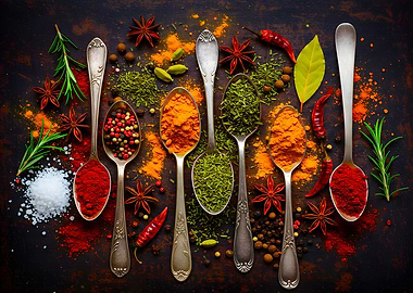 Colorful Spices and Herbs