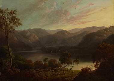 Mountain Lake Landscape Painting